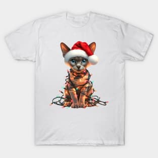 Christmas Devon Rex Cat T-Shirt